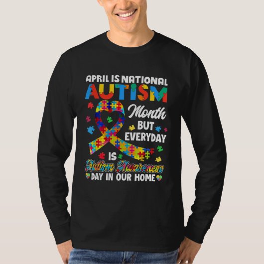 April is National Autism Awareness Month Support Tシャツ (正面)