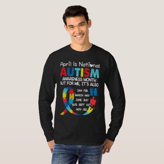 April Is National Autism Awareness Month Tシャツ (正面フル)