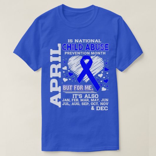 April is National Child Abuse Prevention Month  Tシャツ (デザイン正面)