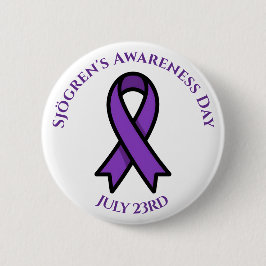 April is Sjögren's Awareness Day | Purple Ribbon 缶バッジ