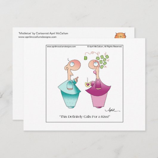 April McCallumによるMISTLETE漫画はがき ポストカード (正面/裏面)