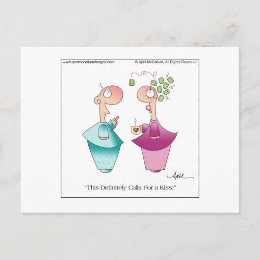 April McCallumによるMISTLETE漫画はがき ポストカード (正面)