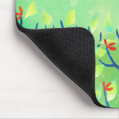 April Modern Green Landscape Nature Painting マウスパッド (コーナー)
