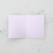 April Purple Small White Diamond Butterfly Art カード (内部)