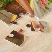 April Retro Blonde Pin-Up Spring Girl  ジグソーパズル (側面)