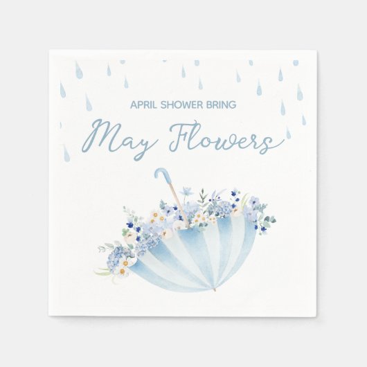 April Shower Bring May Flowers Baby Shower スタンダードカクテルナプキン (正面)