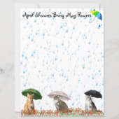April Showers and Cats Stationery (裏面)