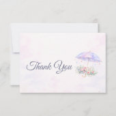 April Showers Bring May Flowers Baby Shower  サンキューカード (正面)