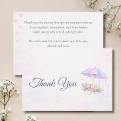 April Showers Bring May Flowers Baby Shower  サンキューカード