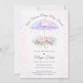 April Showers Bring May Flowers Baby Shower 招待状 (正面)