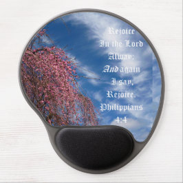 April Sky with Philippians 4:4 ジェルマウスパッド