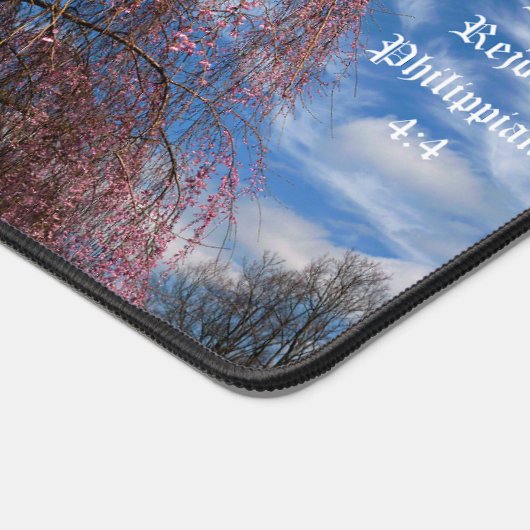 April Sky with Philippians 4:4 デスクマット (コーナー)