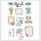 April Sticker Sheet – Rainy Days シール (シート)