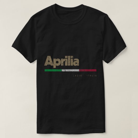 Aprilia Italian City Retro Flag Italy  Tシャツ (デザイン正面)