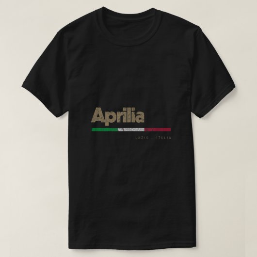 Aprilia Italian City Retro Flag Italy  Tシャツ (デザイン正面)