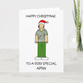 APRNにクリスマスを迎える女性 シーズンカード (正面)