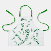 Apron (ao) - Green Candy Canes エプロン (正面)