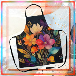 APRON - Beautiful & Colorful Floral Design エプロン