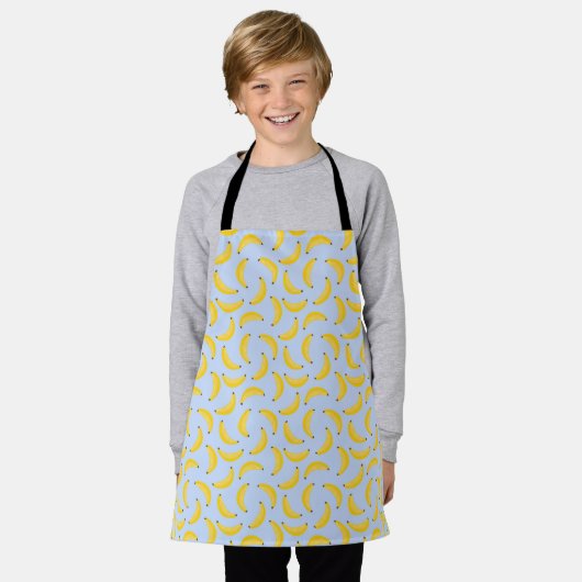 Apron Children (61 x 51 cm) - Banana Pattern エプロン (着用した状態)