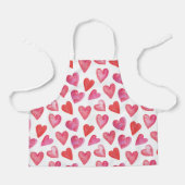 Apron Children (61 x 51 cm) - Hearts Pattern エプロン (正面)