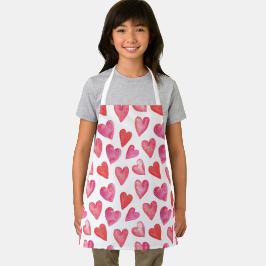 Apron Children (61 x 51 cm) - Hearts Pattern エプロン (インサイチュ)