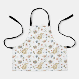 Apron Children (61 x 51 cm) - Rabbits Pattern エプロン