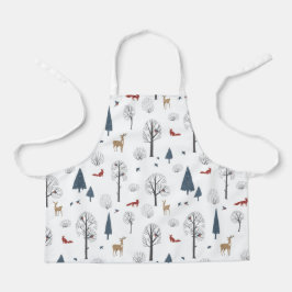 Apron Children (61 x 51 cm) - Winter Pattern エプロン