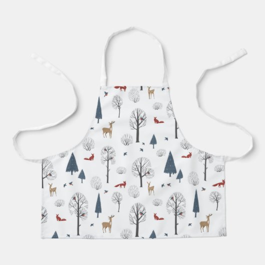 Apron Children (61 x 51 cm) - Winter Pattern エプロン (正面)