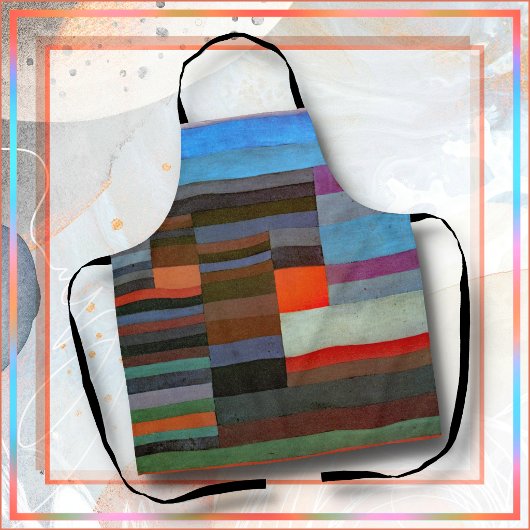 APRON - "Fire in the Evening" - Paul Klee エプロン