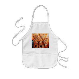 Apron- Five Lion Cubs Artwork 子供用エプロン