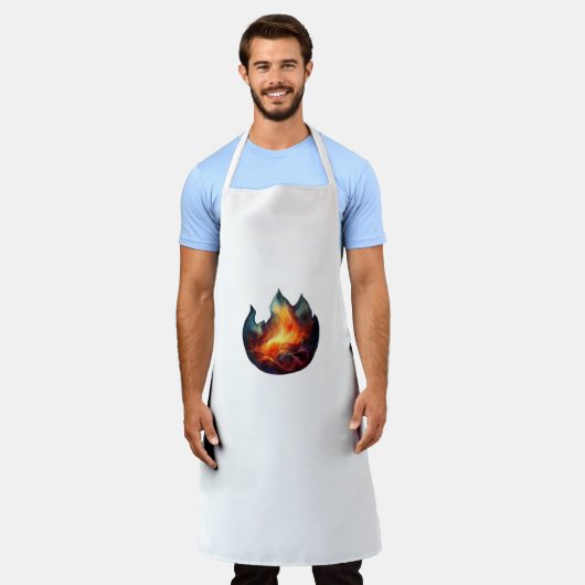 Apron - Flames Artwork エプロン (着用した状態)