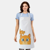 Apron for Cat lovers エプロン (着用した状態)