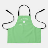 Apron for kids - Kids' cooking apron - green エプロン (正面)
