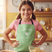 Apron for kids - Kids' cooking apron - green エプロン