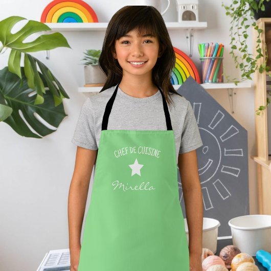 Apron for kids - Kids' cooking apron - green エプロン