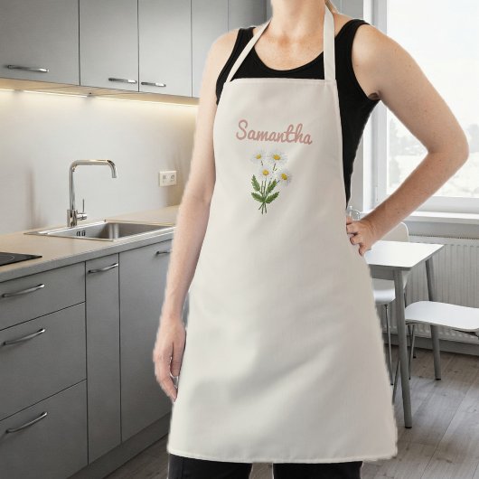 Apron for Women with Daisies エプロン