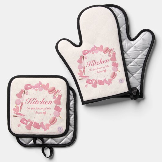 Apron kitchen 鍋つかみ&鍋敷きセット (正面/裏面)