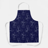Apron Medium (66 x 76,2cm) - Blue And White Lemons エプロン (正面)
