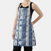 Apron Medium (66 x 76,2cm)- Blue And White Pattern エプロン (インサイチュ)