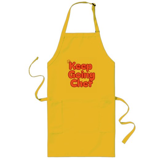 Apron - Pink Motivational Cooking Apron ロングエプロン (正面)