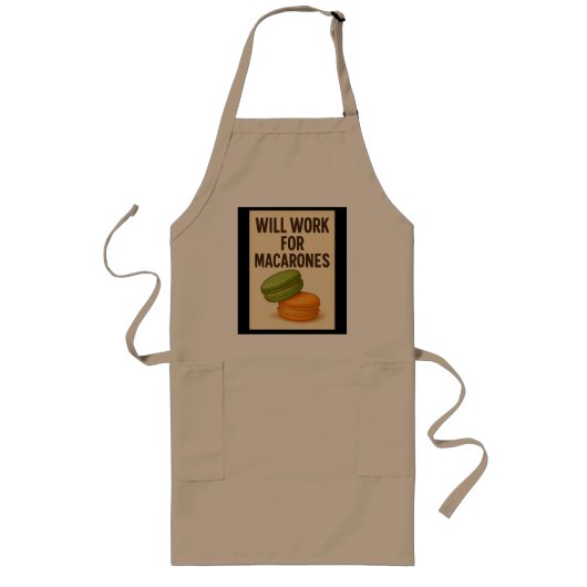 Apron Will Work for Macarones ロングエプロン (正面)