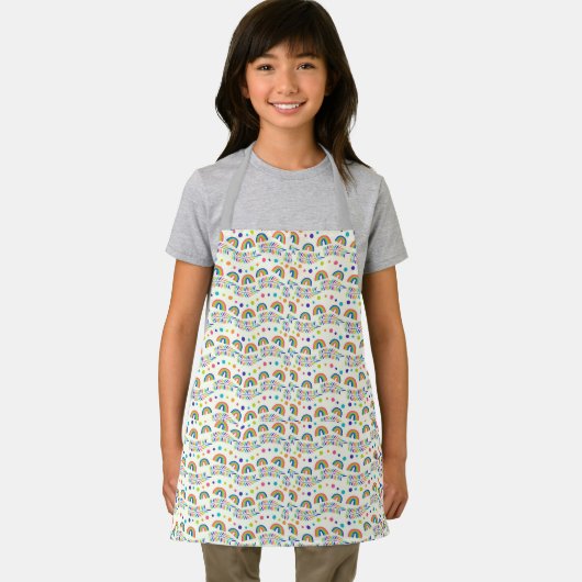 Apron with colorful animal pattern エプロン (インサイチュ)
