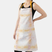 Apron with delicate pastel floral patterns in pink エプロン (インサイチュ)