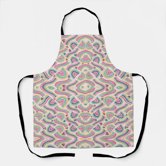 Apron with intricate, colorful abstract patterns  エプロン (正面)