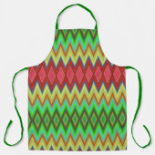 Apron with vibrant, geometric diamond patterns  エプロン (正面)