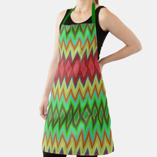 Apron with vibrant, geometric diamond patterns  エプロン (インサイチュ)