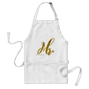 Aprons Gift Setパーソナライズでシックな氏および夫人 スタンダードエプロン
