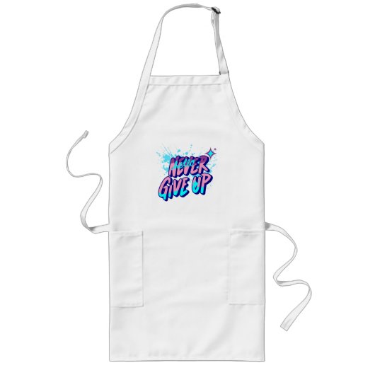 APRONS NEVER GIVE UP ロングエプロン (正面)