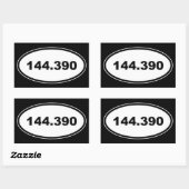 APRS周波数144.390アマチュアHamラジオ 長方形シール (シート)