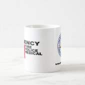 APSDは9-1-1のロゴに電話をかけ、 コーヒーマグカップ (中央)